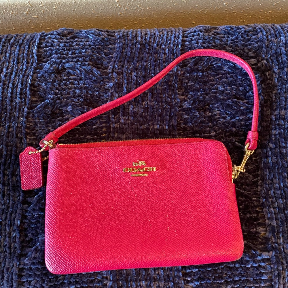 Coach pink wristlet
